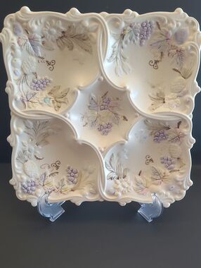 Vintage Lefton 5 Compartment Platter